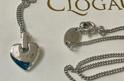 Clogau Cariad Heart pendant (small) necklace 18-22” in silver and rose gold