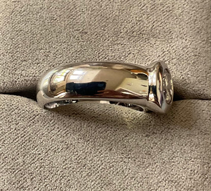 Chunky 925 Unisex DQCZ solitaire ring size S1/2-T sterling silver QVC hallmarked