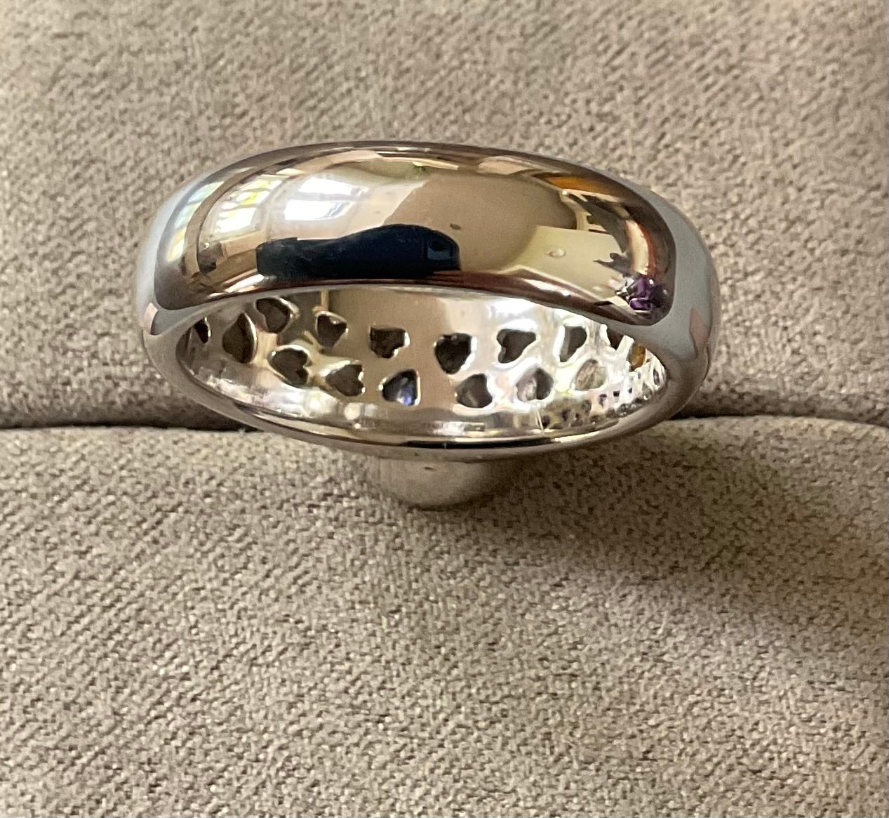 Chunky 925 Unisex DQCZ solitaire ring size S1/2-T sterling silver QVC hallmarked