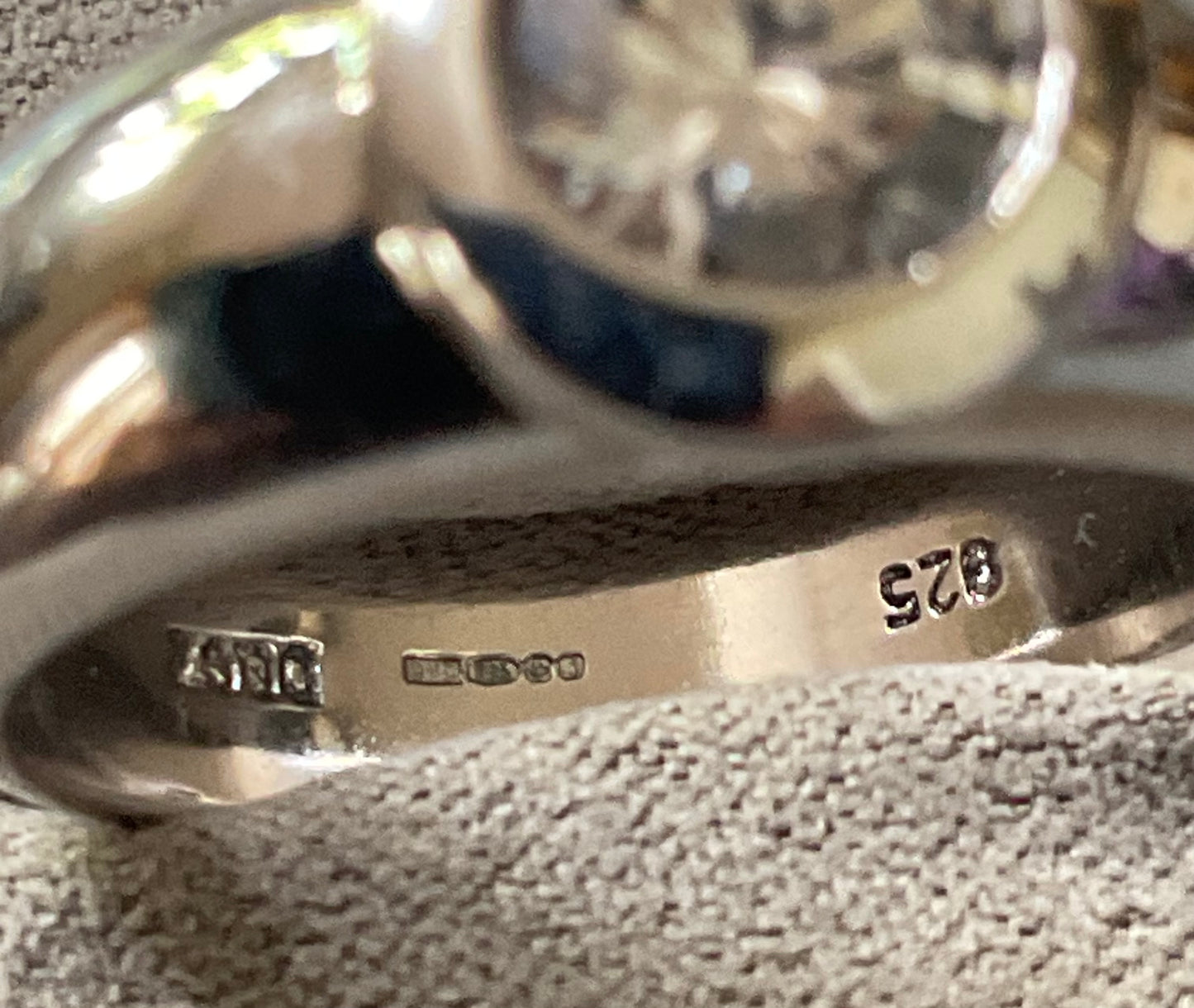 Chunky 925 Unisex DQCZ solitaire ring size S1/2-T sterling silver QVC hallmarked