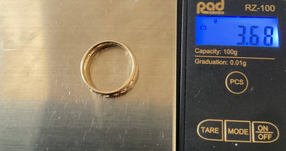 Clogau 9ct Tree of Life Wide 7mm Band ring size P in yellow and rose gold