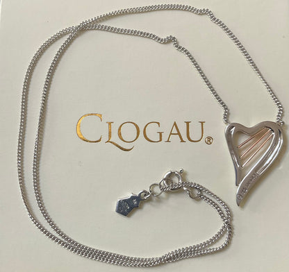 Clogau Heartstrings necklace 18” in silver & rose gold