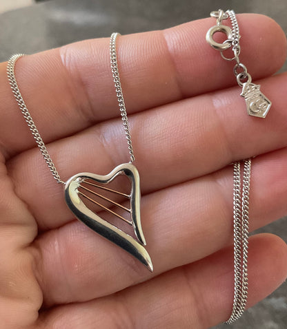 Clogau Heartstrings necklace 18” in silver & rose gold