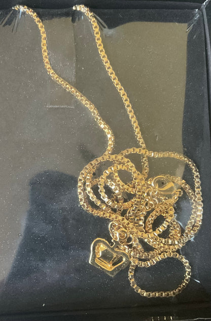 Butler and Wilson gold tone crystal butterfly necklace aurora borealis sealed in original box