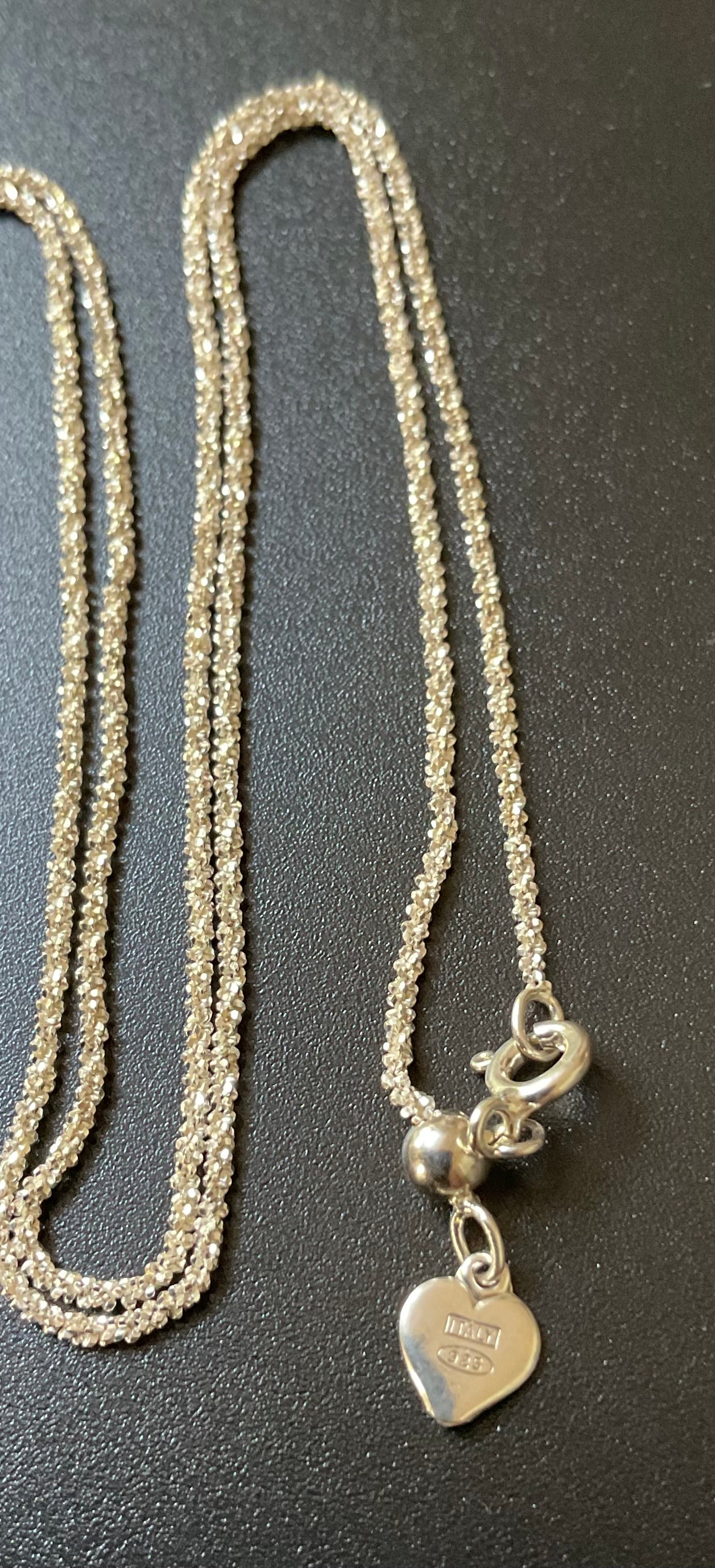 925 Tanzanite and Zircon Cross pendant on 20” Italy 925 sparkle chain