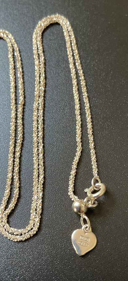925 Tanzanite and Zircon Cross pendant on 20” Italy 925 sparkle chain