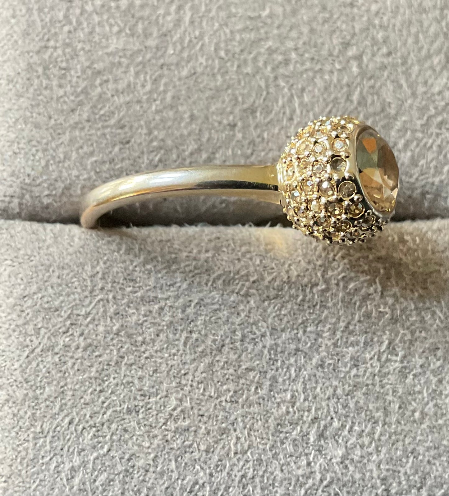 Swarovski FLIRT ring size N gold tone READ DESCRIPTION!