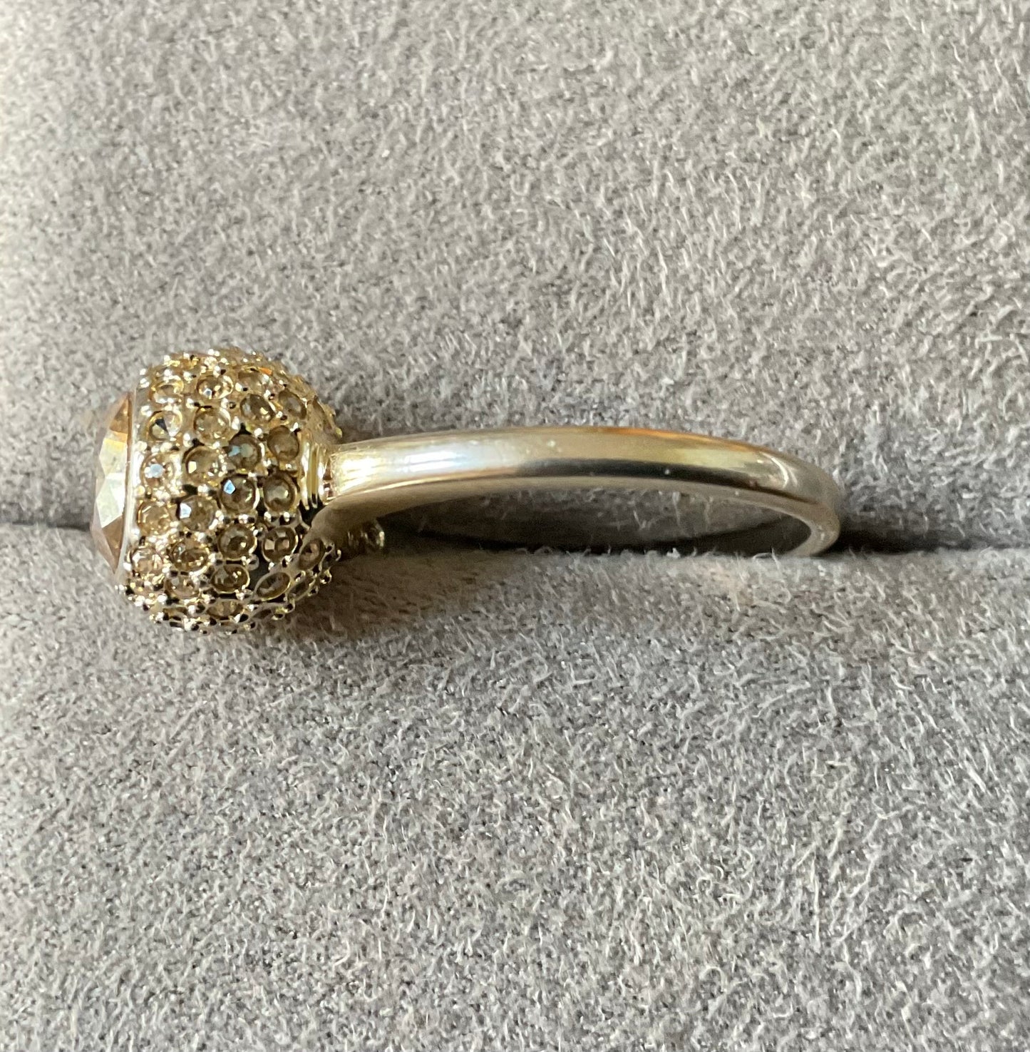 Swarovski FLIRT ring size N gold tone READ DESCRIPTION!