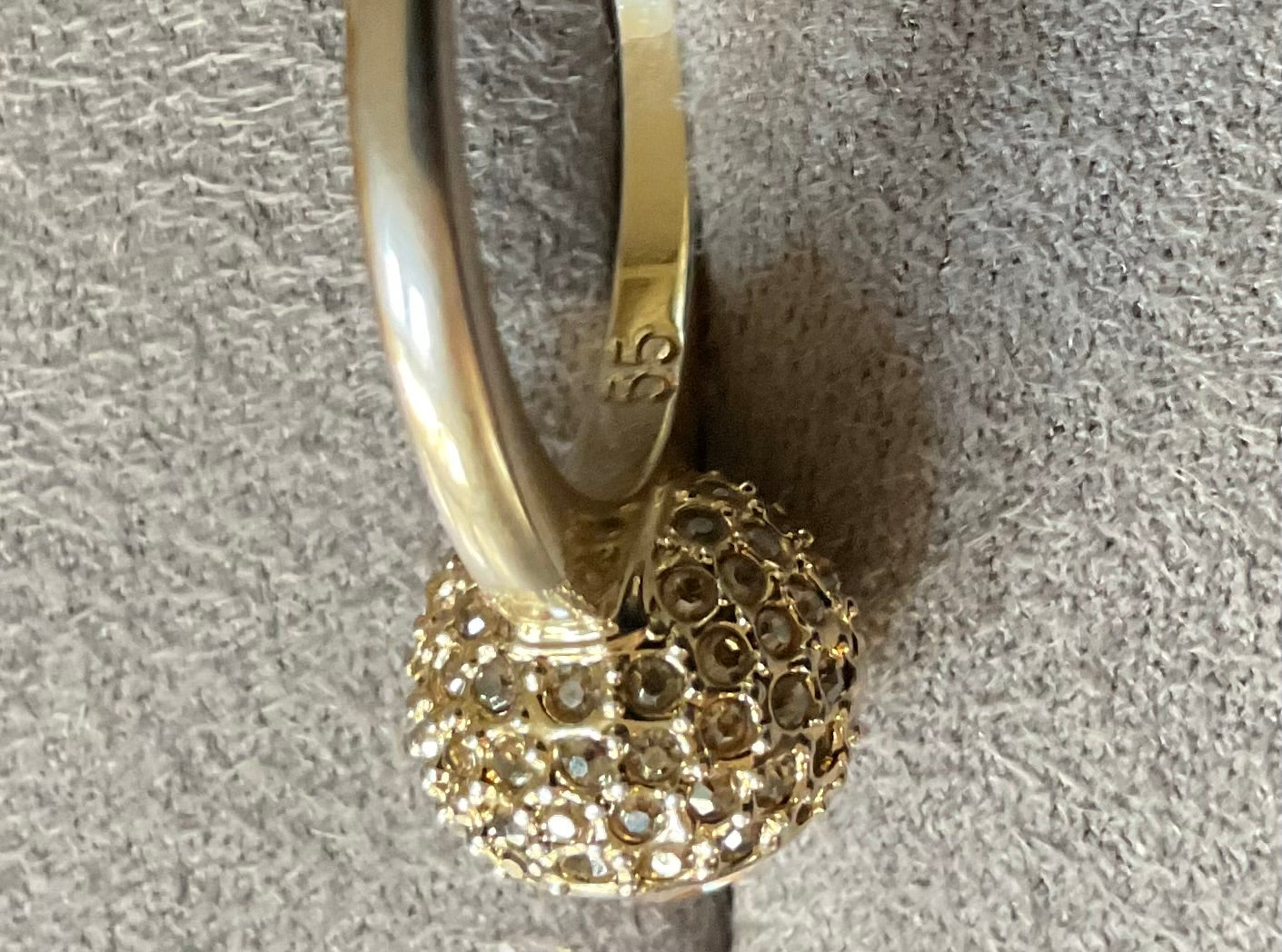 Swarovski FLIRT ring size N gold tone READ DESCRIPTION!