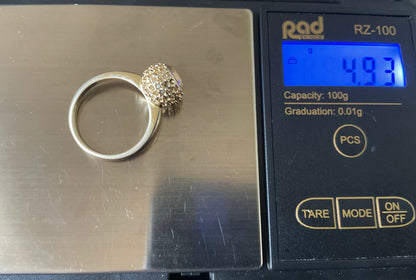 Swarovski FLIRT ring size N gold tone READ DESCRIPTION!