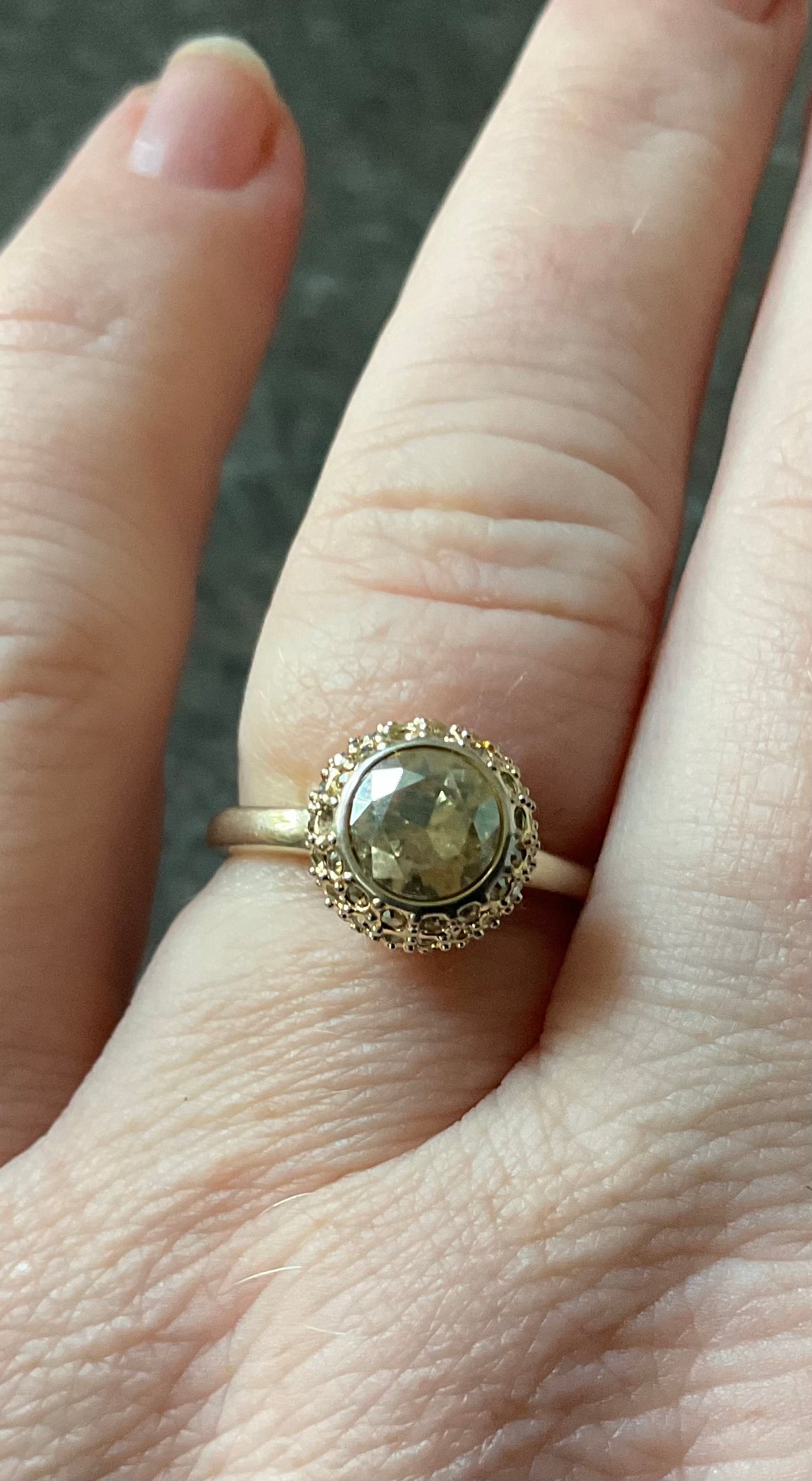 Swarovski FLIRT ring size N gold tone READ DESCRIPTION!