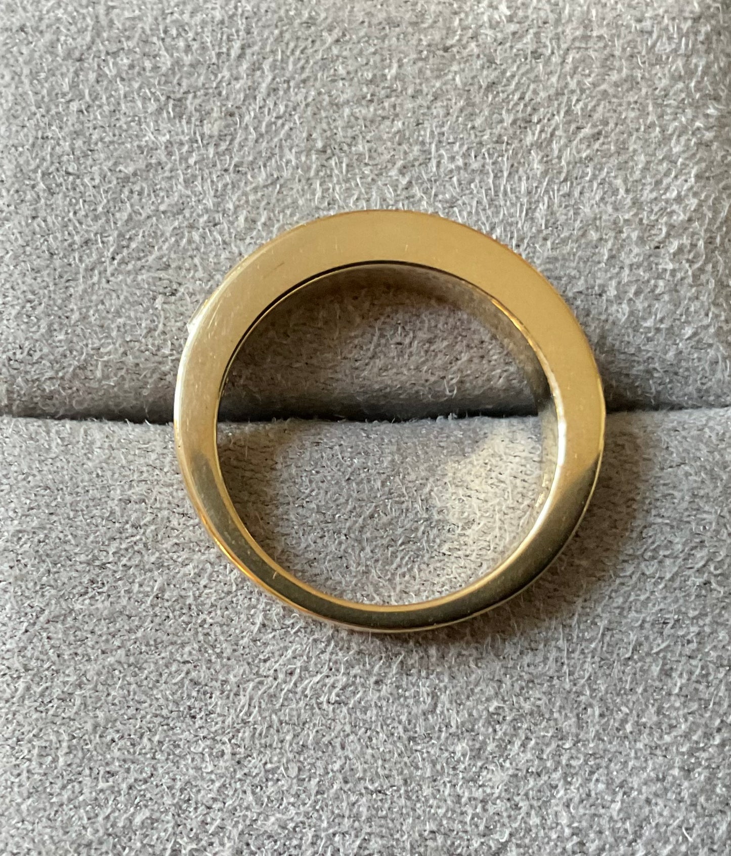 Swarovski HONESTLY half eternity ring yellow gold tone clear crystals size N