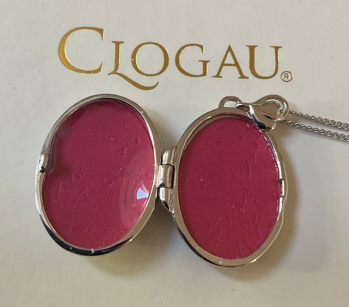 Clogau Tree of Life Diamond Locket 18-22” necklace in silver and rose double photo