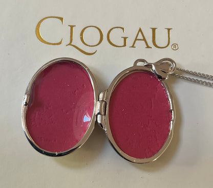 Clogau Tree of Life Diamond Locket 18-22” necklace in silver and rose double photo