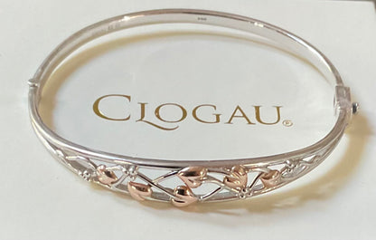 Clogau Tree of Life bangle bracelet in silver and rose gold