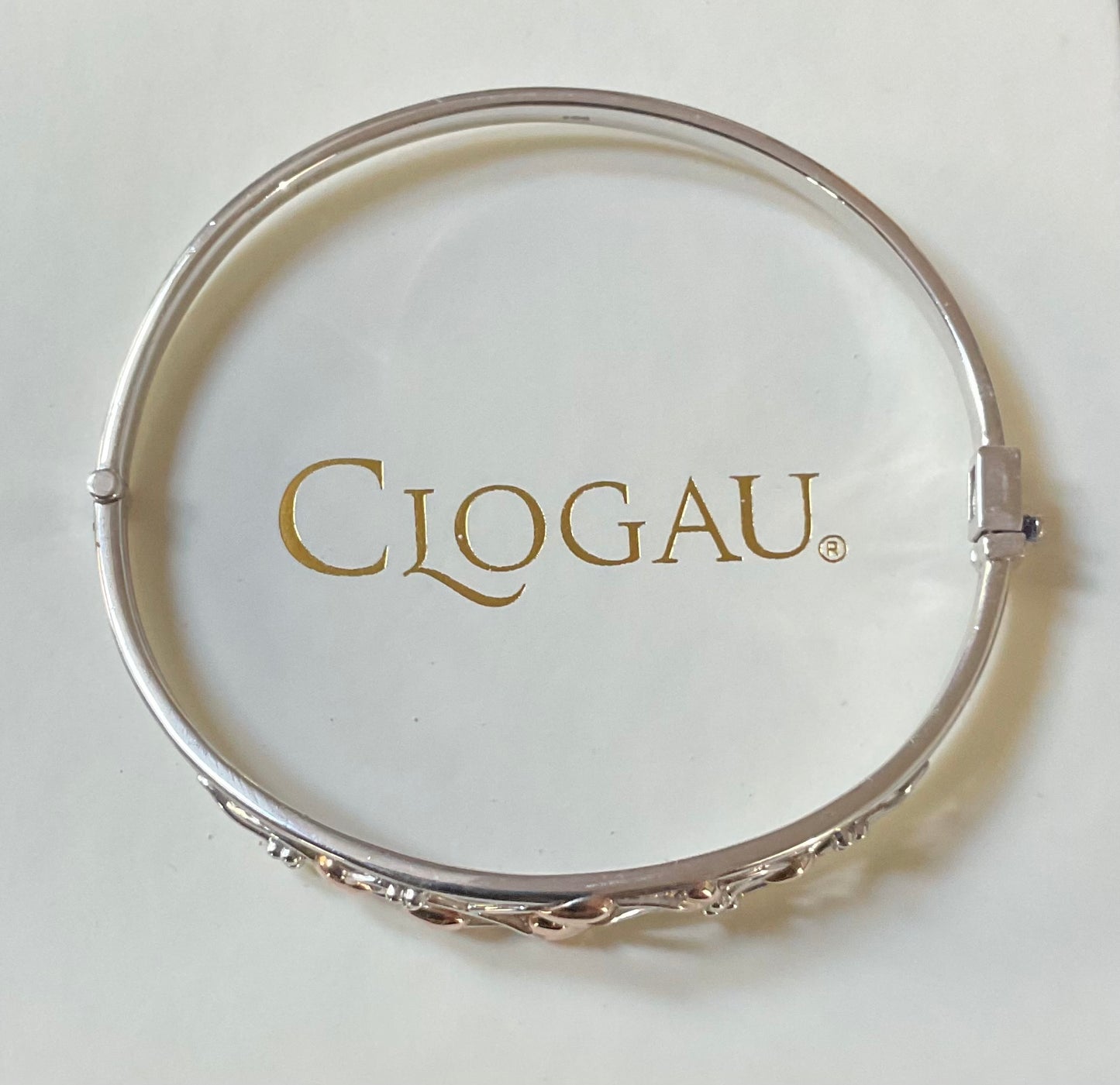 Clogau Tree of Life bangle bracelet in silver and rose gold