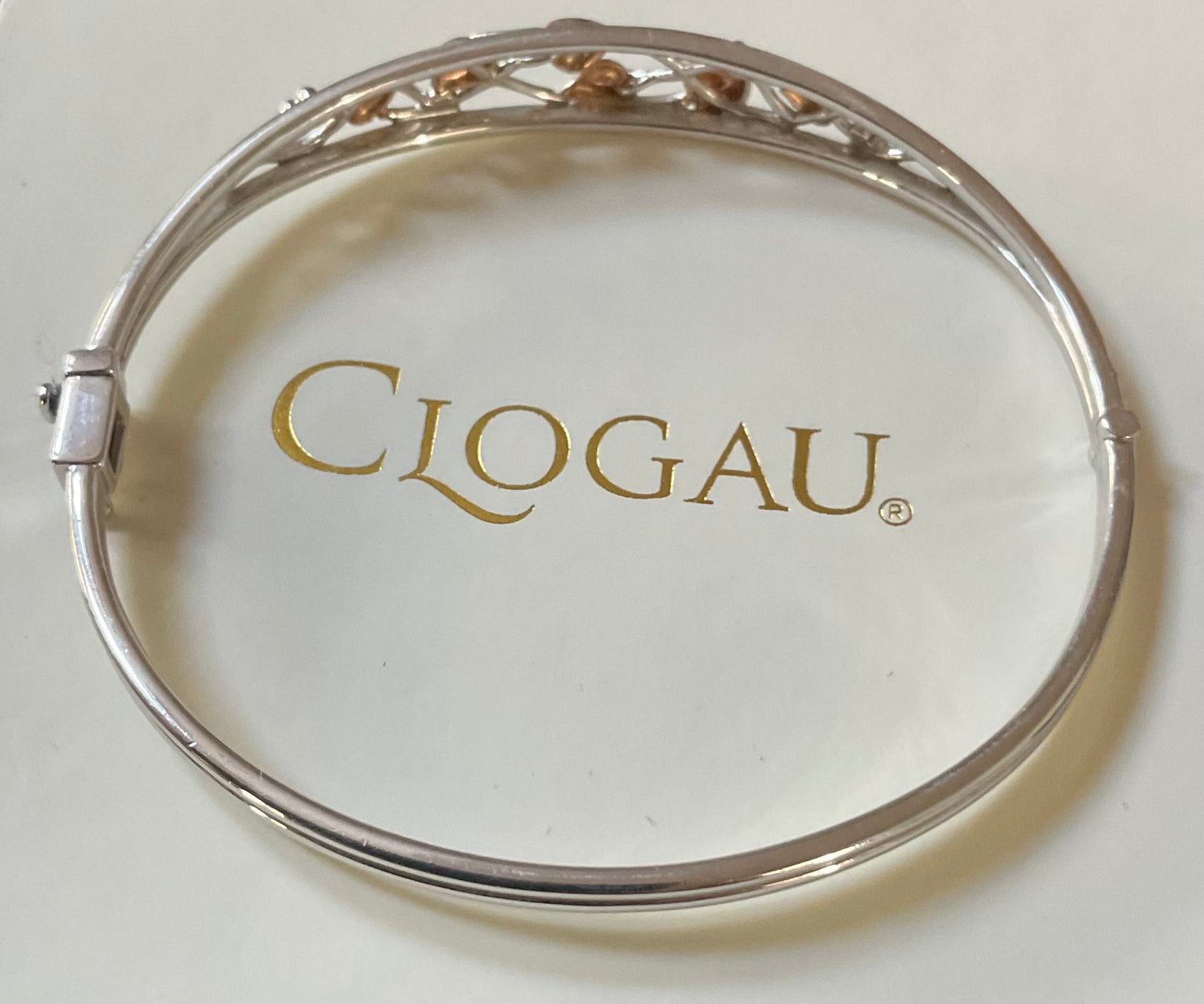 Clogau Tree of Life bangle bracelet in silver and rose gold