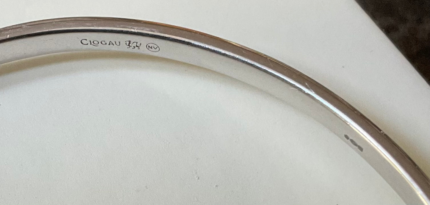 Clogau Tree of Life bangle bracelet in silver and rose gold
