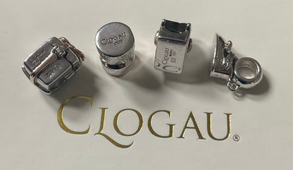 Clogau Milestone Gift/present, Champagne Cork, Baby shoe, Home is where the Heart is charms