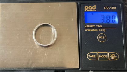 Royal Clogau silver Annwyl slim channel ring Unisex size S with rose gold Celtic detailing