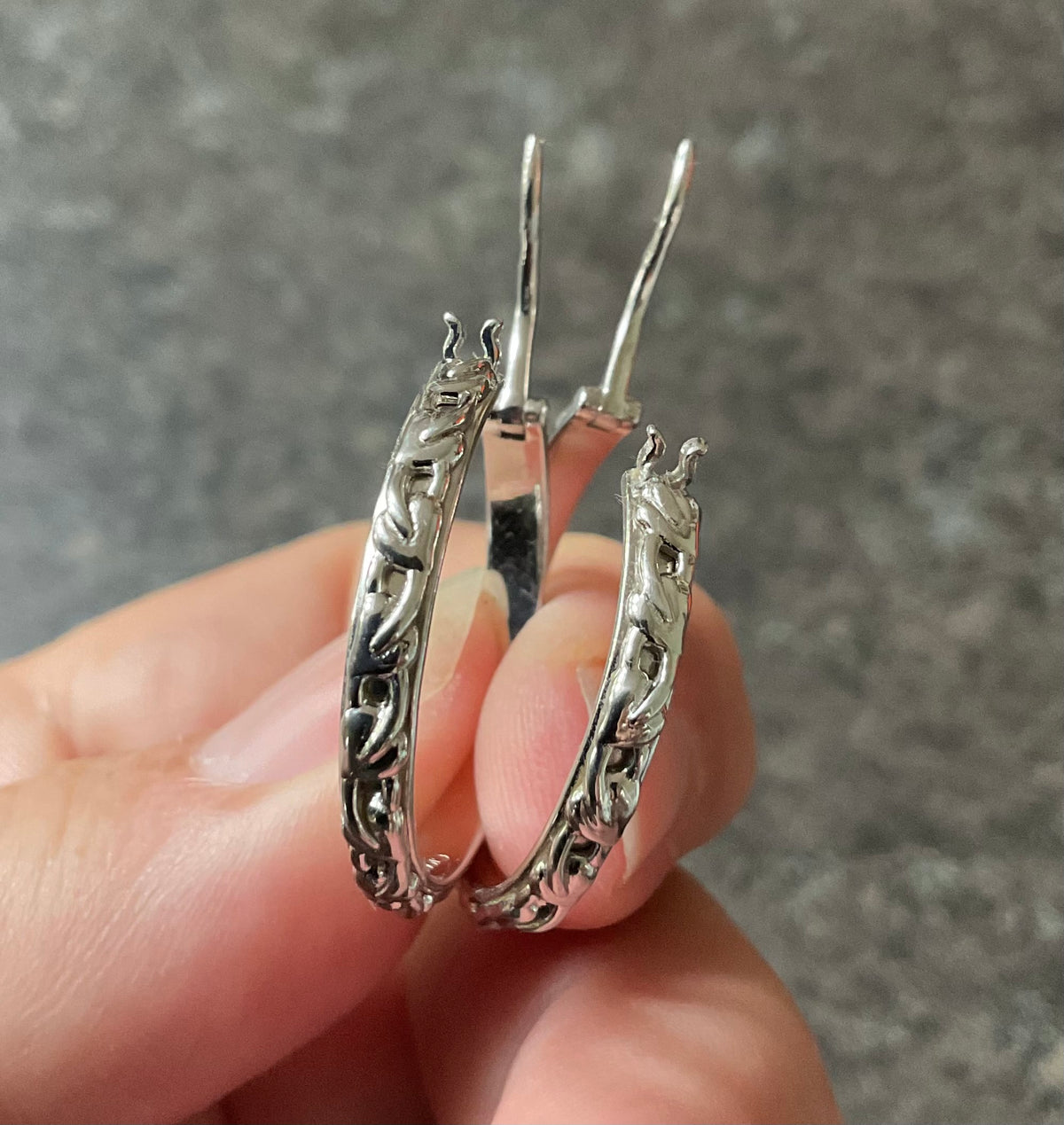 Clogau Tree of Life hoop creole earrings in silver and rose gold 2.5cm
