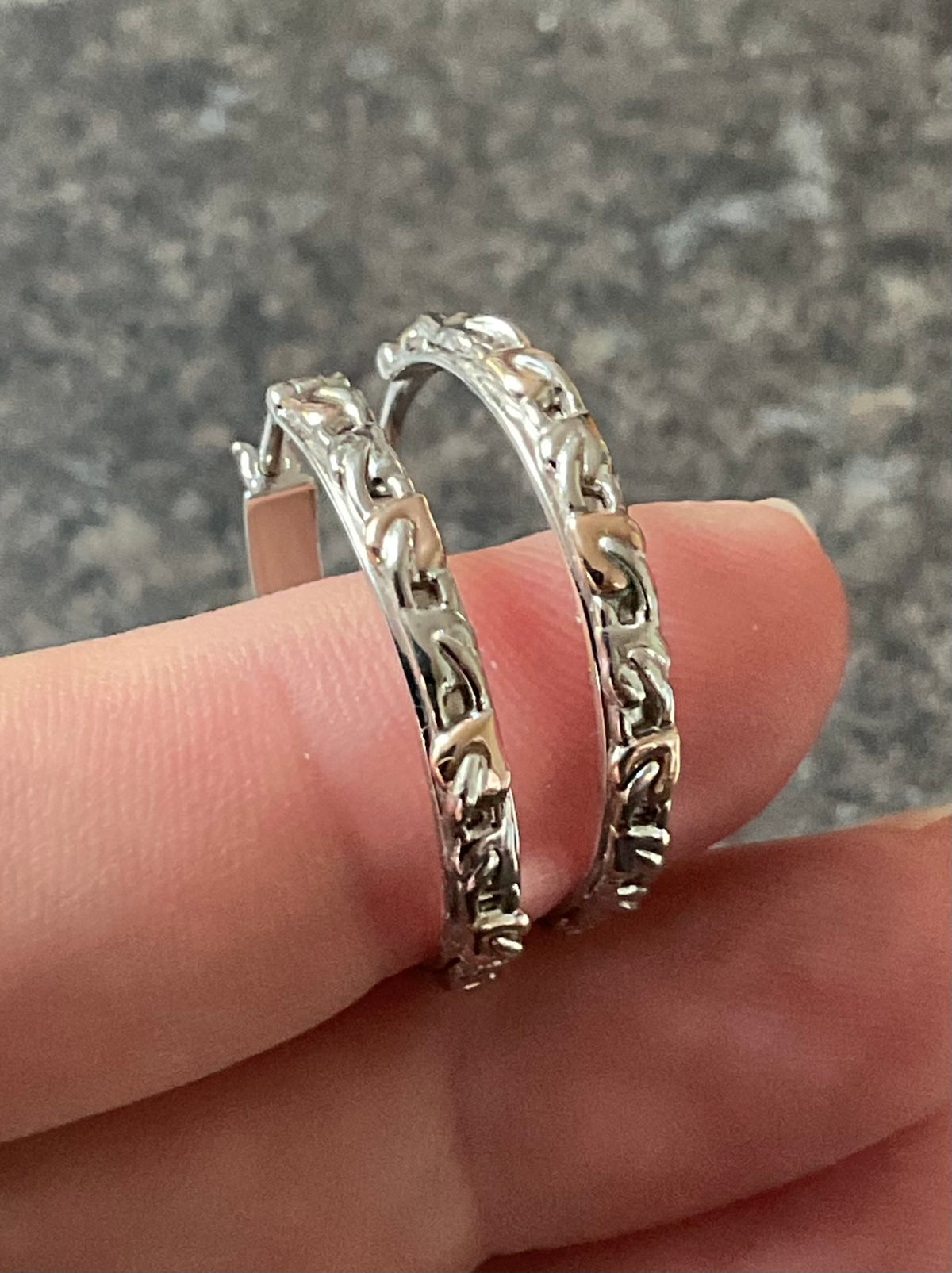 Clogau Tree of Life hoop creole earrings in silver and rose gold 2.5cm