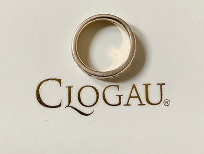 Vintage Clogau 9ct Annwyl 5mm band ring size J in yellow gold 4.53g