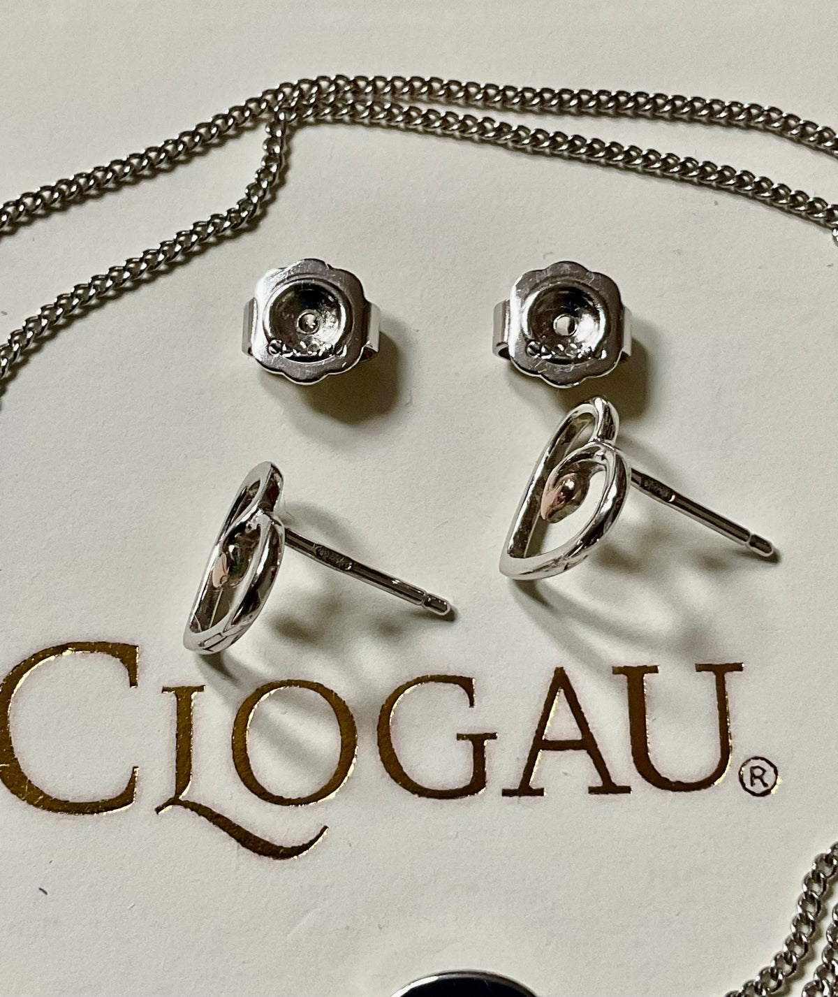 Clogau Tree of Life Heart 18-22” necklace (£100) and earrings (£90) set (£180) in silver & rose gold