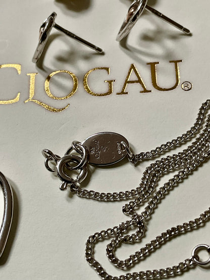 Clogau Tree of Life Heart 18-22” necklace (£100) and earrings (£90) set (£180) in silver & rose gold