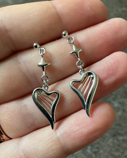 Clogau Heartstrings 18” necklace (£95) and drop earrings (£100) set (£185) in silver & rose gold