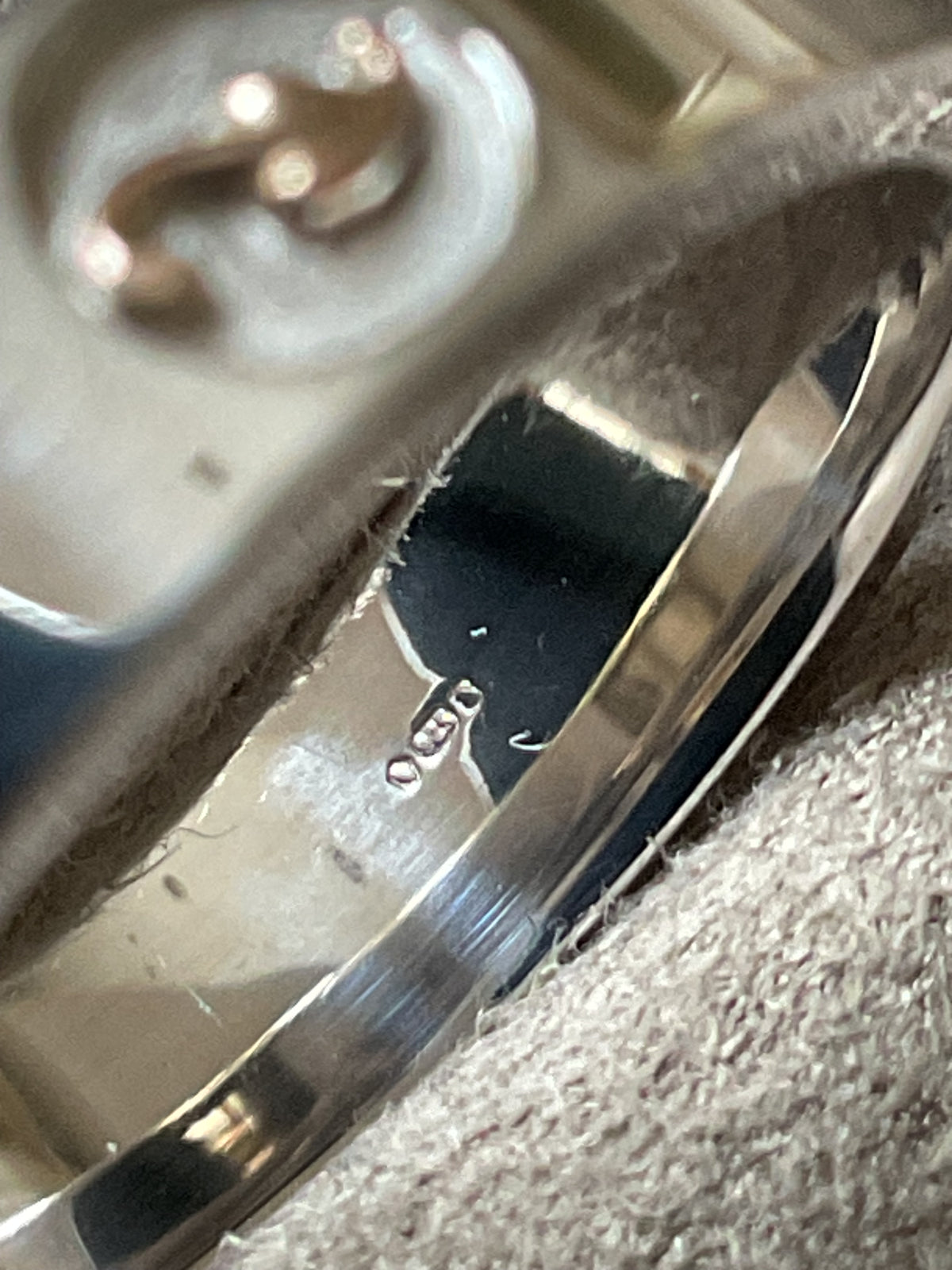 Unisex Clogau Insignia wide band ring size S 6mm in silver and rose gold