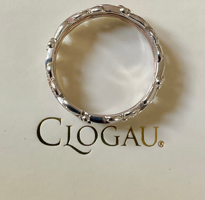 Clogau Am Byth Diamond ring size T silver and rose gold RRP £500