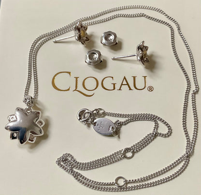 Clogau Lotus Flower Opal earrings (£150) & 18-22” necklace (£150) set (£275) Pink & White topaz