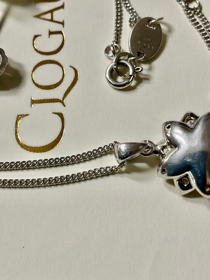Clogau Lotus Flower Opal earrings (£150) & 18-22” necklace (£150) set (£275) Pink & White topaz