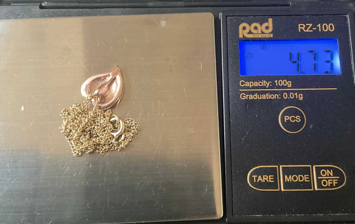 Clogau 9ct Cariad Heart 18” necklace in yellow and rose gold