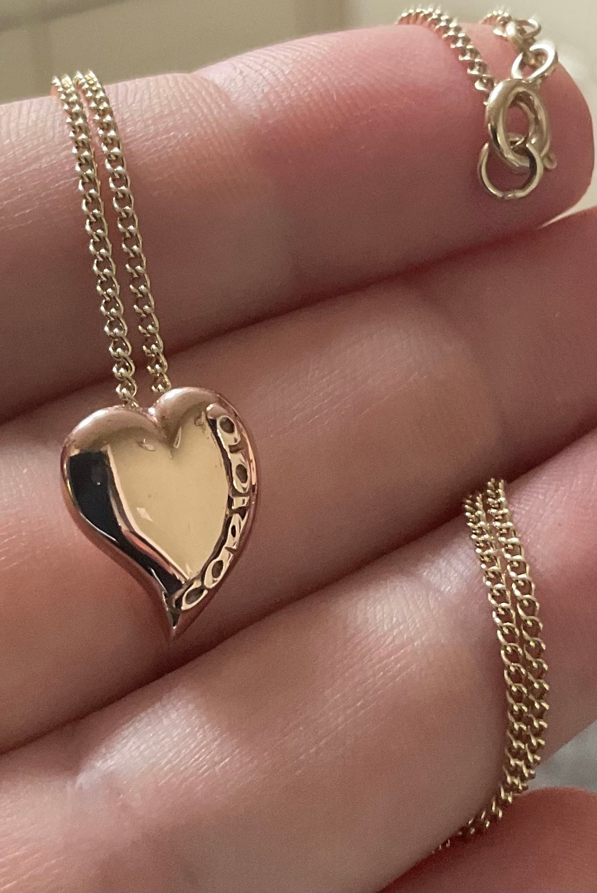 Clogau 9ct Cariad Heart 18” necklace in yellow and rose gold
