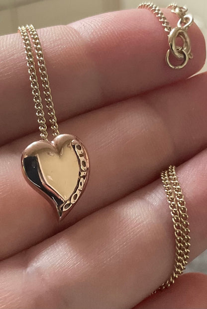 Clogau 9ct Cariad Heart 18” necklace in yellow and rose gold