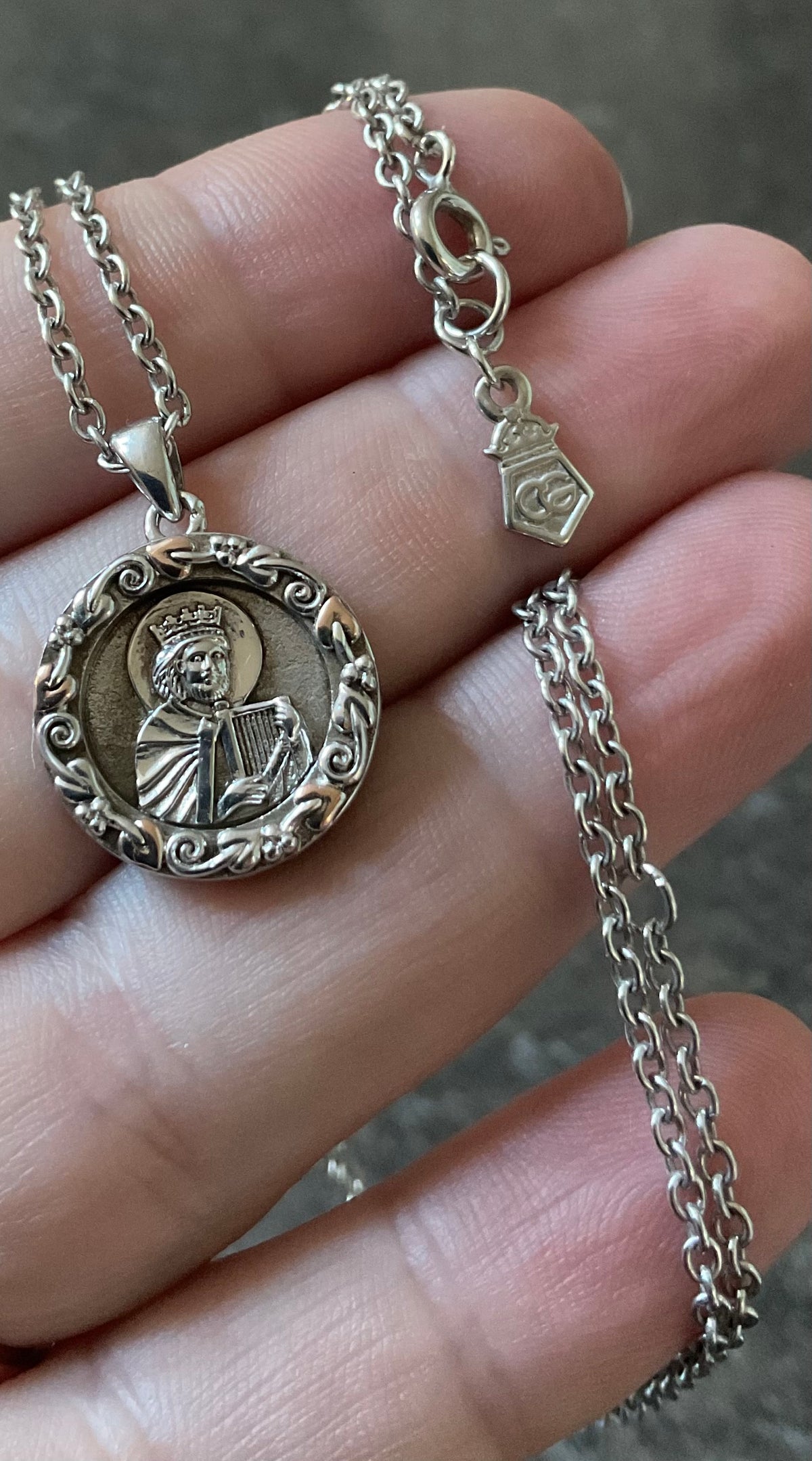RARE Clogau Unisex Dewi Sant Saint David pendant 16, 20, 24” necklace in silver and rose gold 10.87g