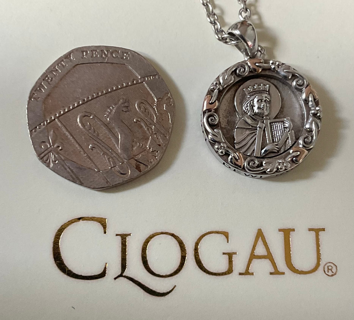 RARE Clogau Unisex Dewi Sant Saint David pendant 16, 20, 24” necklace in silver and rose gold 10.87g