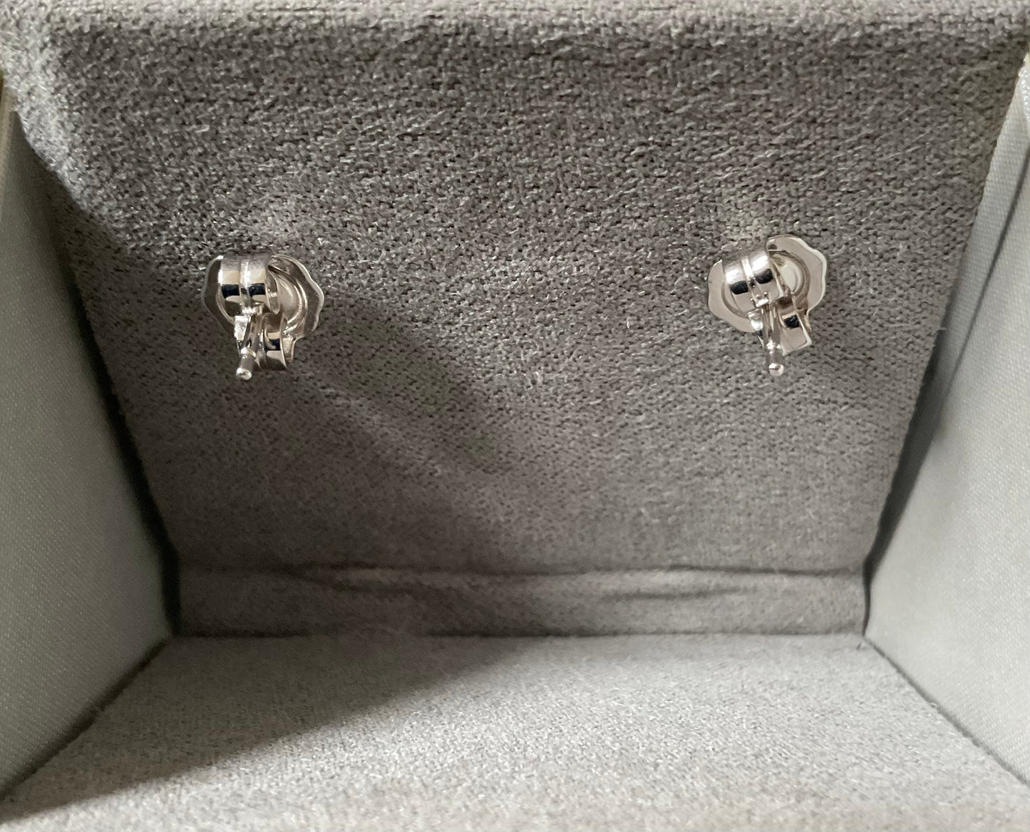 Clogau Superbloom Amethyst Pearl drop earrings in silver and rose gold New!