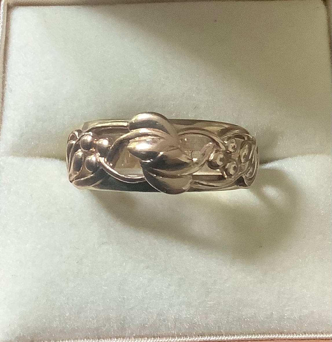 Clogau 9ct yellow and rose gold Tree of Life design ring size L