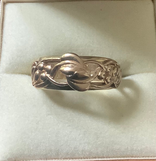 Clogau 9ct yellow and rose gold Tree of Life design ring size L
