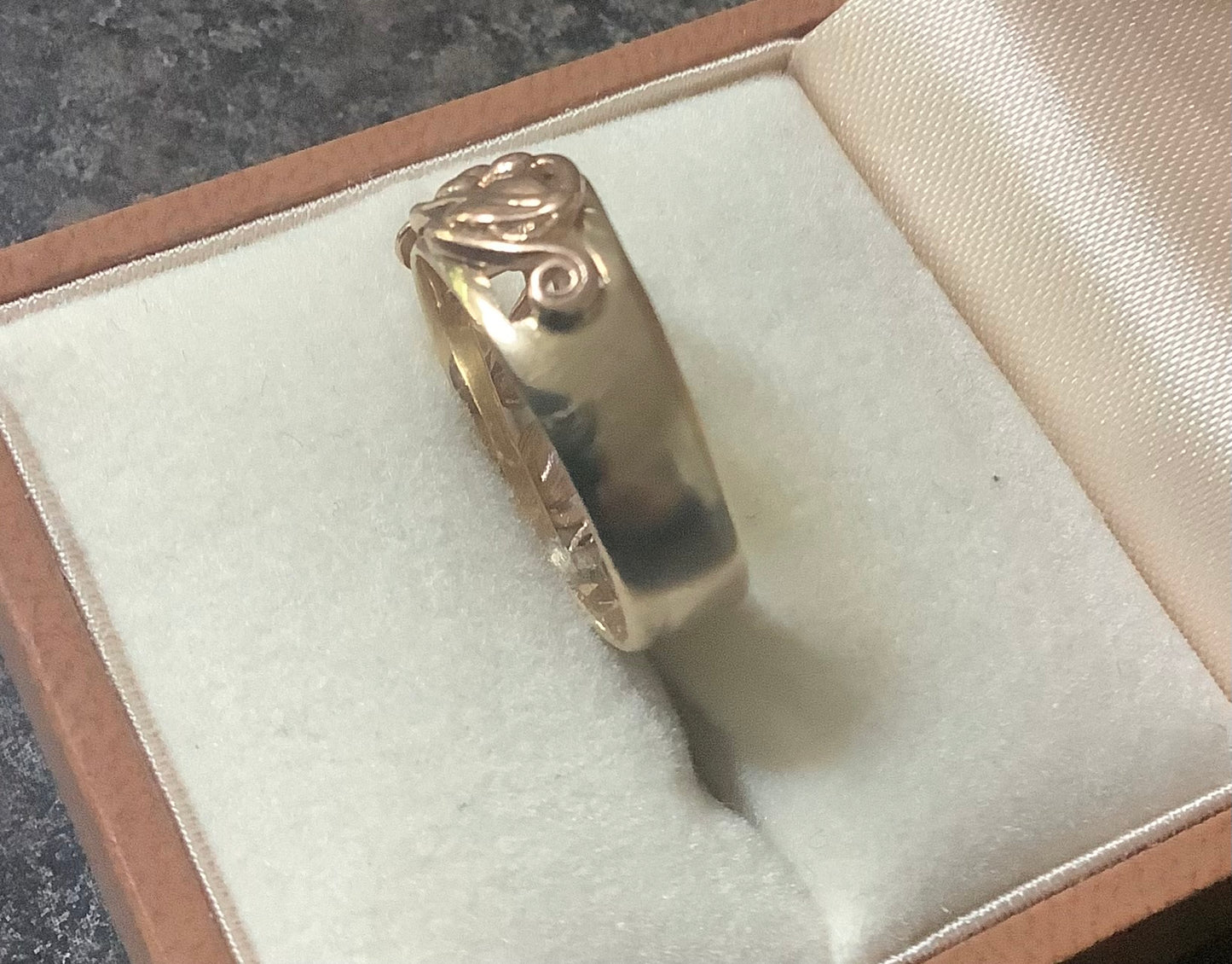 Clogau 9ct yellow and rose gold Tree of Life design ring size L