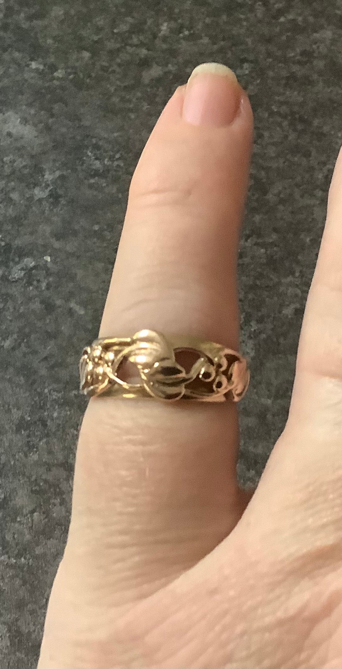 Clogau 9ct yellow and rose gold Tree of Life design ring size L