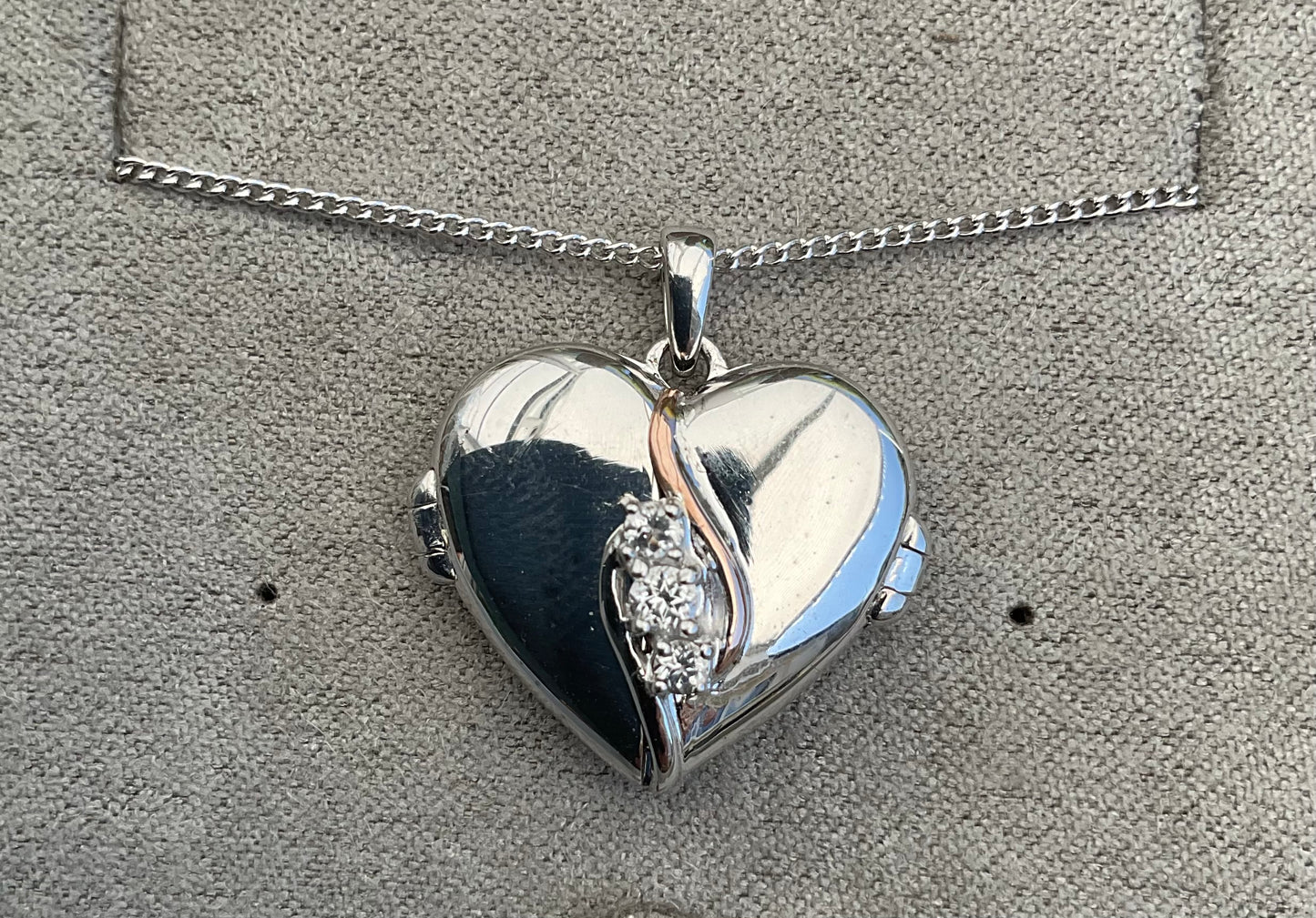 Clogau Spirit of Christmas Past Present and Future Heart Locket necklace 18,20,22” topaz silver and rose gold