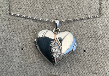 Clogau Spirit of Christmas Past Present and Future Heart Locket necklace 18,20,22” topaz silver and rose gold
