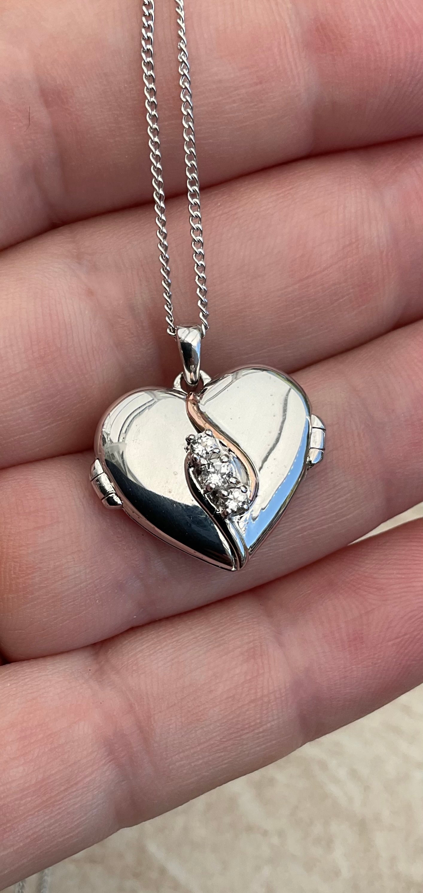 Clogau Spirit of Christmas Past Present and Future Heart Locket necklace 18,20,22” topaz silver and rose gold