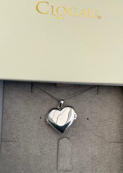 Clogau Spirit of Christmas Past Present and Future Heart Locket necklace 18,20,22” topaz silver and rose gold