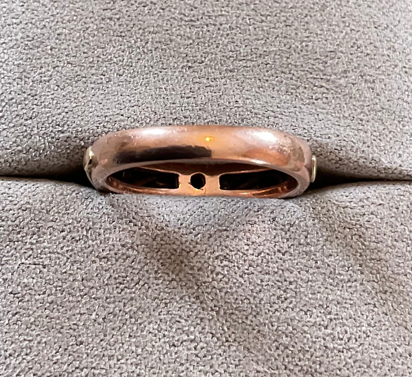 Rare Clogau 9ct 3 Diamond Tree of Life ring size M1/2 yellow and rose gold