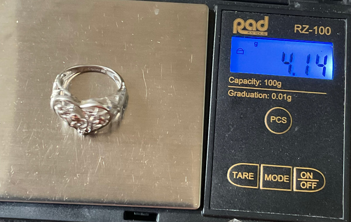 Clogau Tree of Life Fairy Heart ring size L silver and rose gold